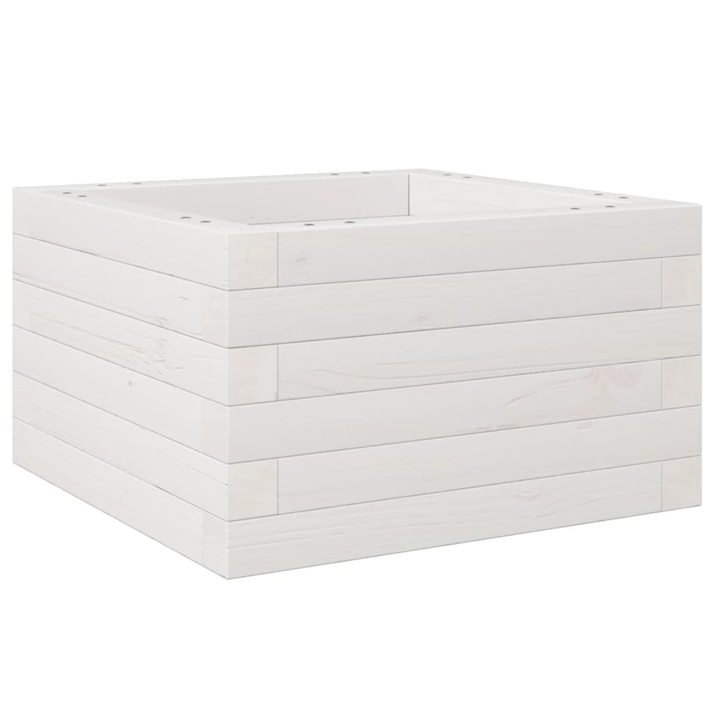 Vidaxx jardinière 40x40x23 cm bois de pin massif blanc