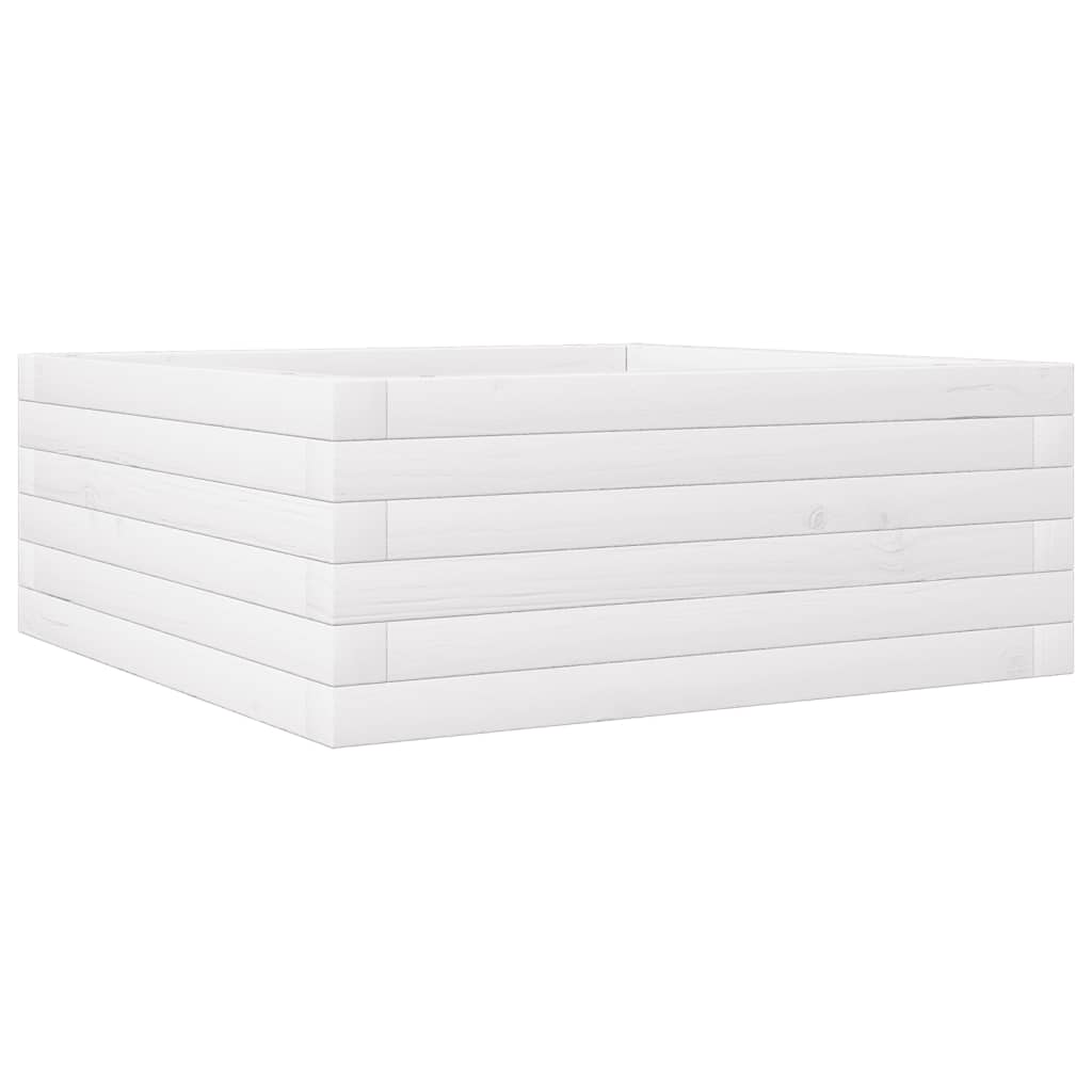 Vidaxx jardinière 60x60x23 cm bois de pin massif blanc