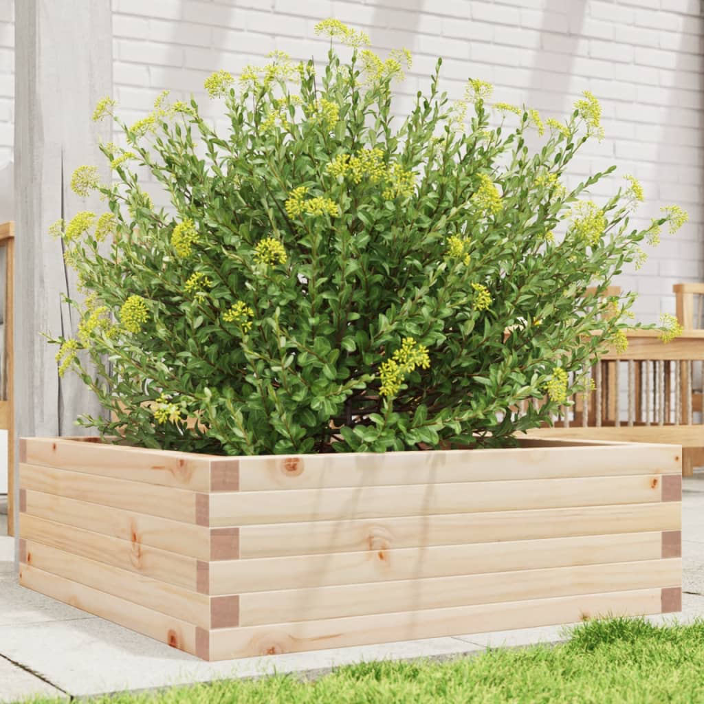 Vidaxx jardinière 70x70x23 cm bois de pin massif