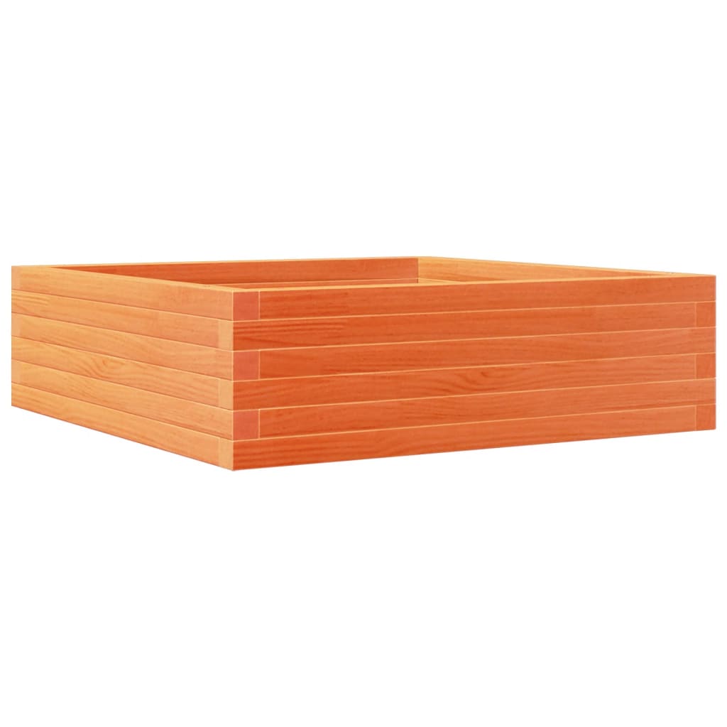 Vidaxx jardinière 80x80x23 cm bois de pin massif, marron lavé