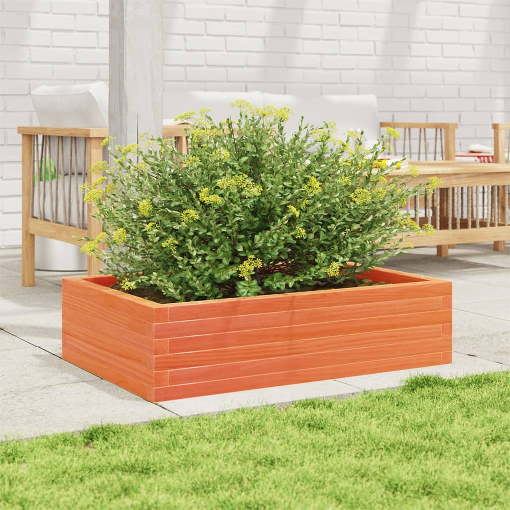 Vidaxx jardinière 90x60x23 cm bois de pin massif, marron lavé