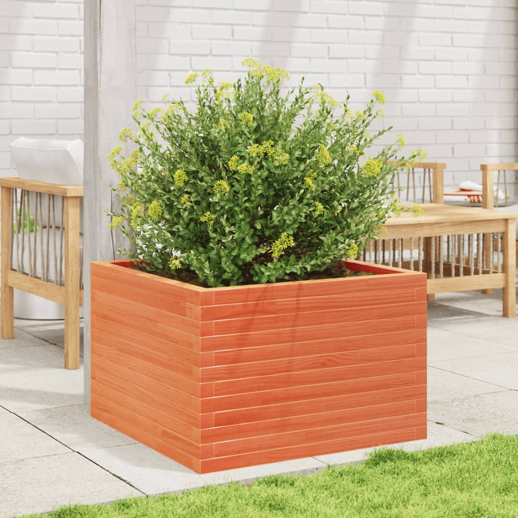 Vidaxx jardinière 70x70x45,5 cm bois de pin massif, marron lavé