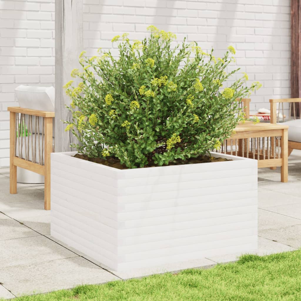 Vidaxx jardinière 80x80x45,5 cm bois de pin massif blanc