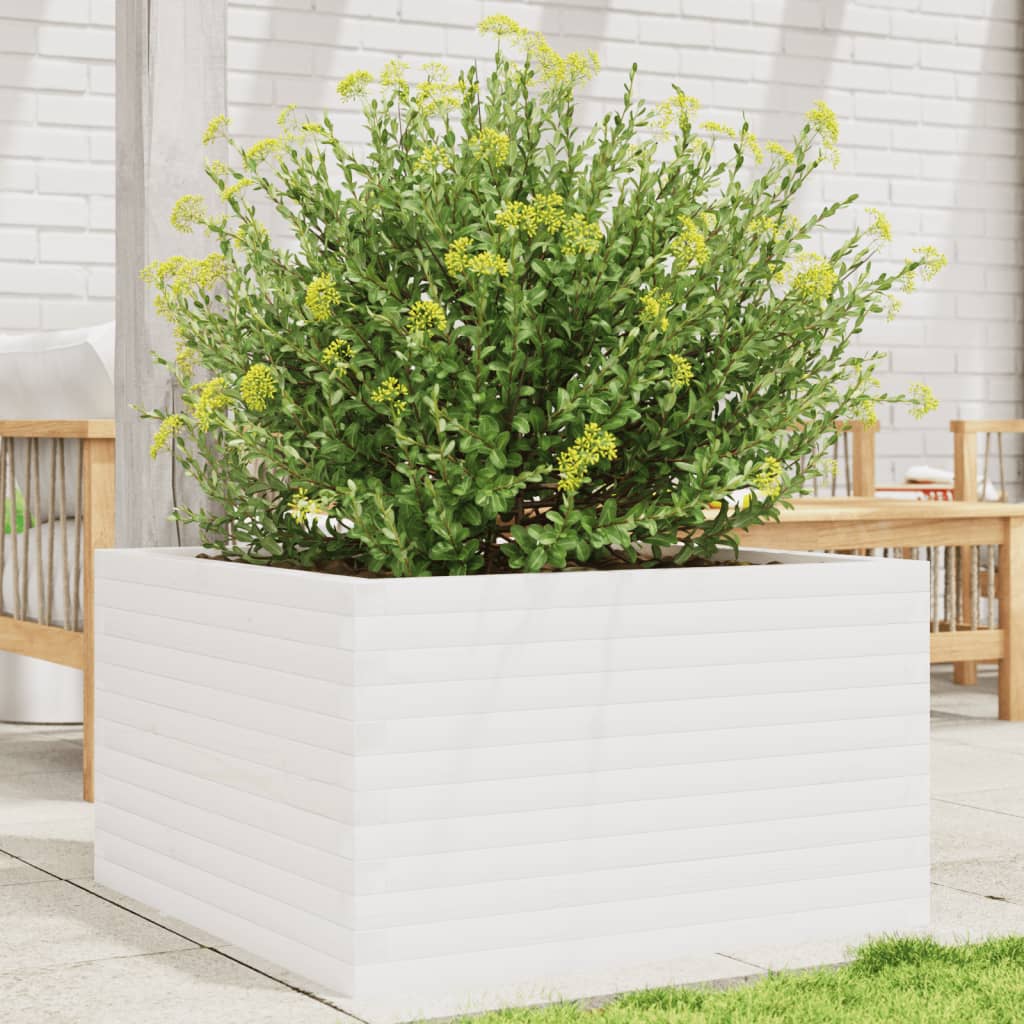 Vidaxx jardinière 80x80x45,5 cm bois de pin massif blanc