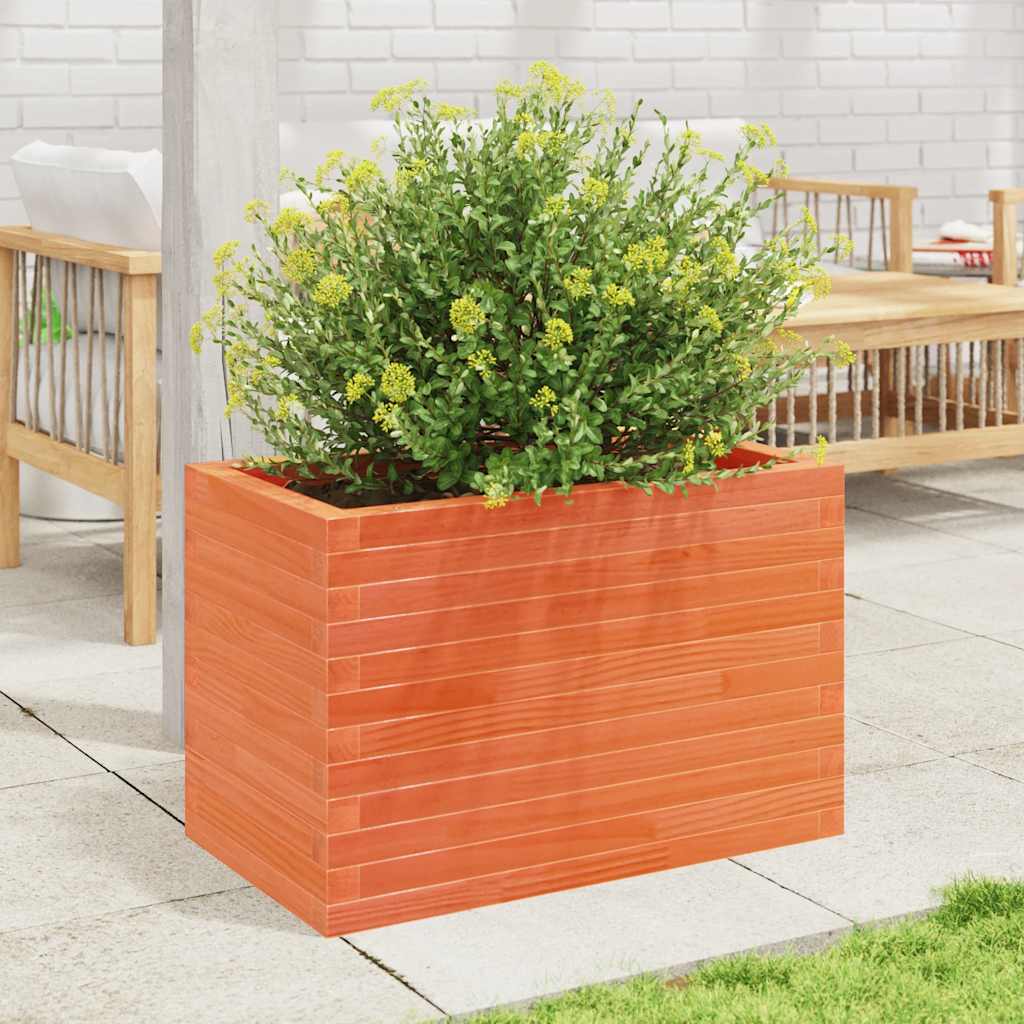 Vidaxx jardinière 70x40x45,5 cm bois de pin massif, marron lavé