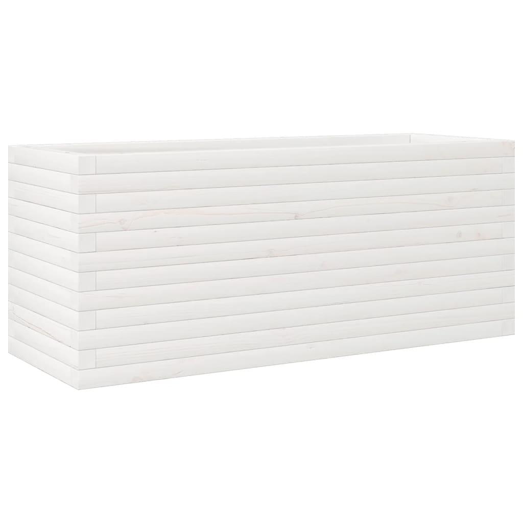 Vidaxx jardinière 110x40x45,5 cm bois de pin massif blanc