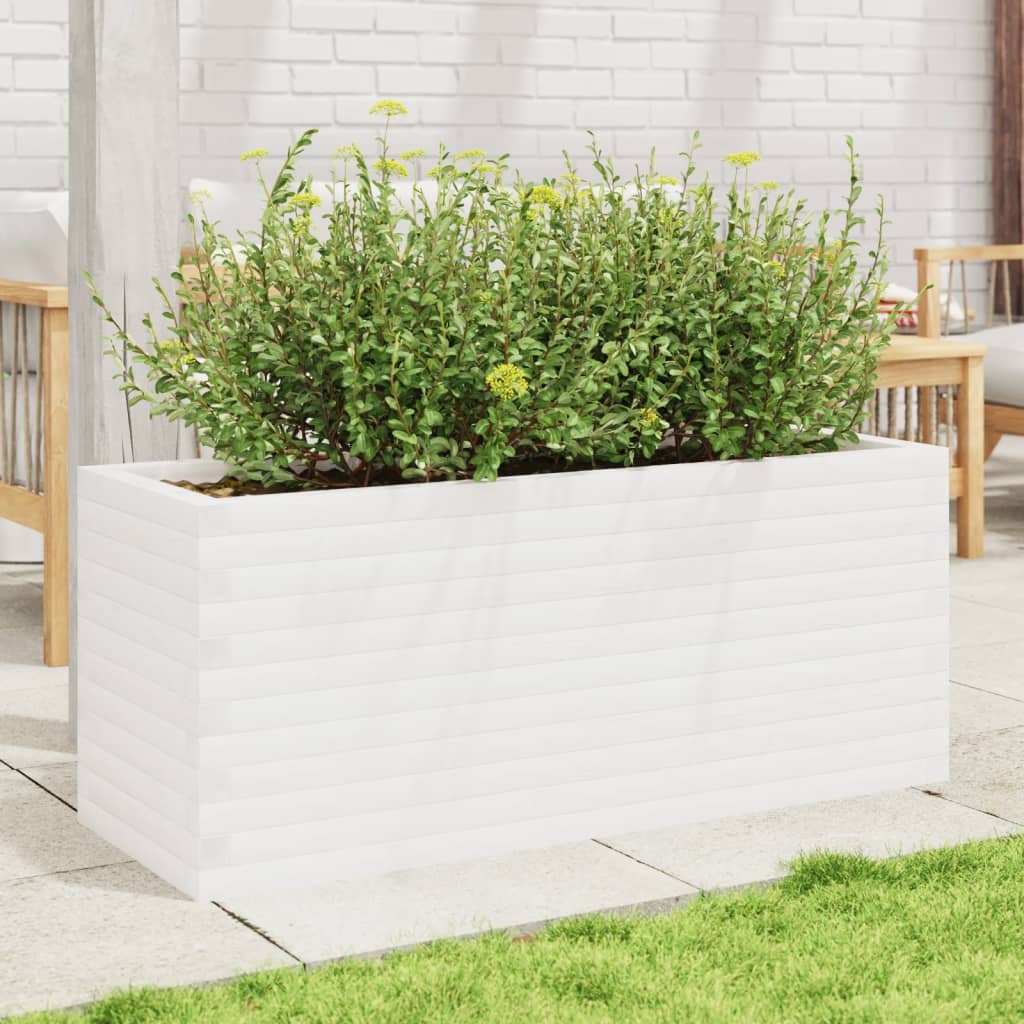 Vidaxx jardinière 110x40x45,5 cm bois de pin massif blanc