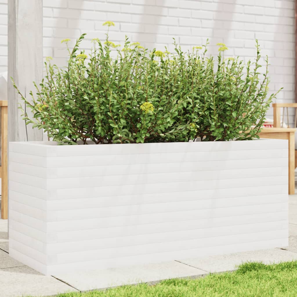 Vidaxx jardinière 110x40x45,5 cm bois de pin massif blanc