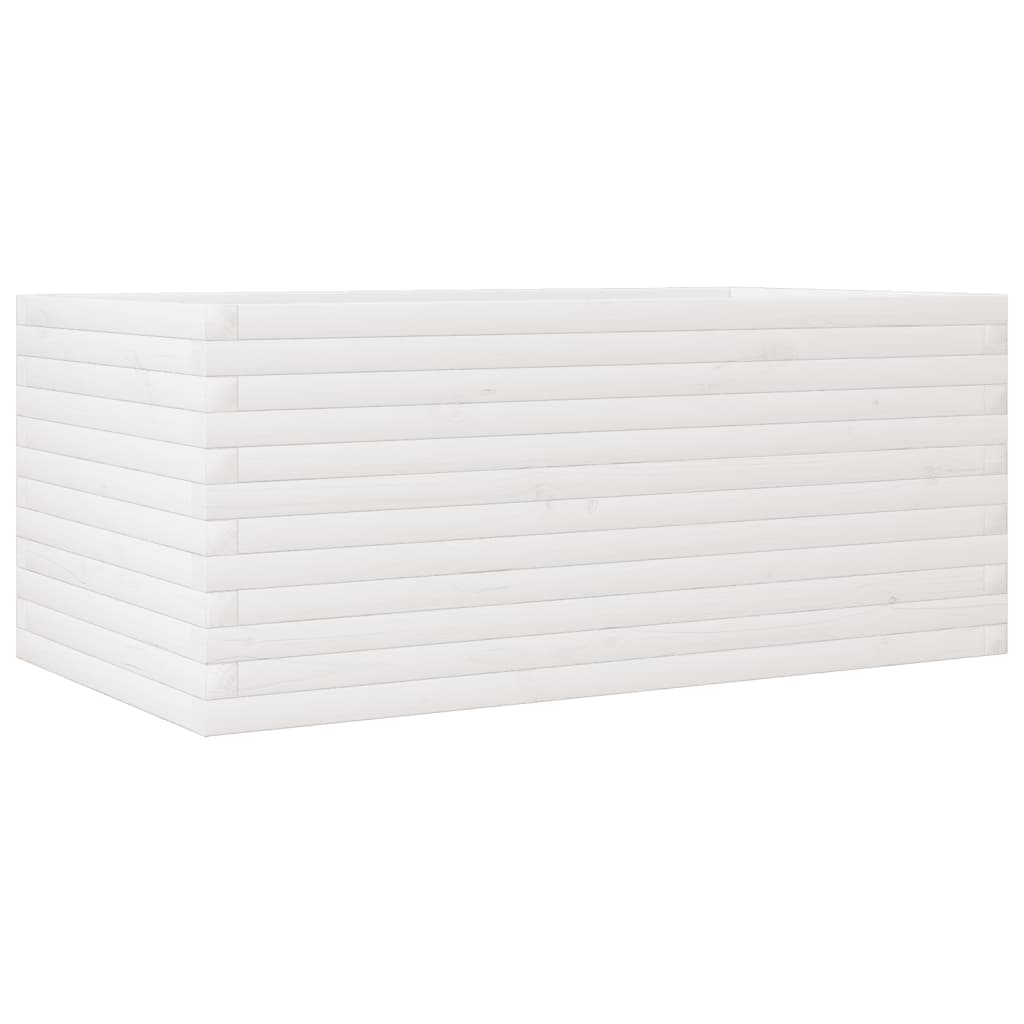 VidaXL Jardinière 110x60x45,5 cm bois de pin massif blanc
