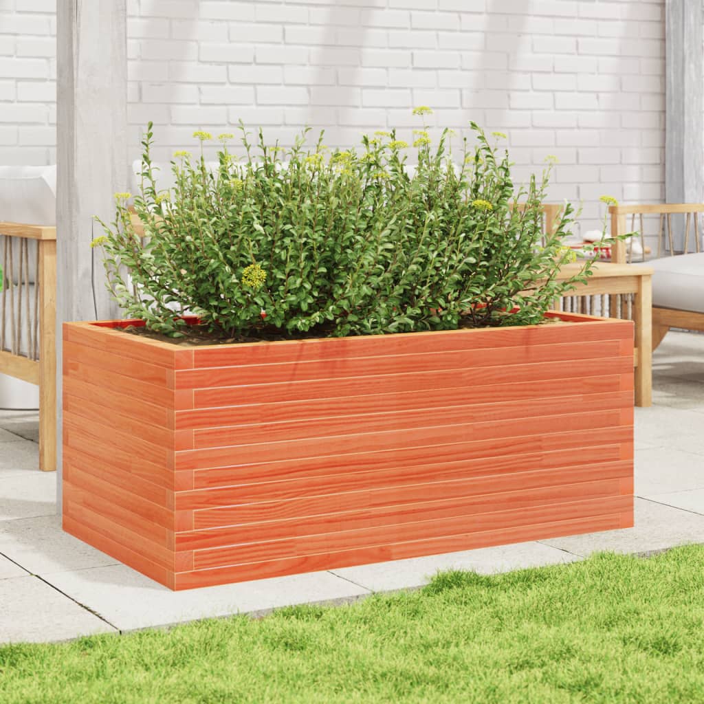 VidaXL Jardinière 110x60x45,5 cm bois de pin massif, marron lavé