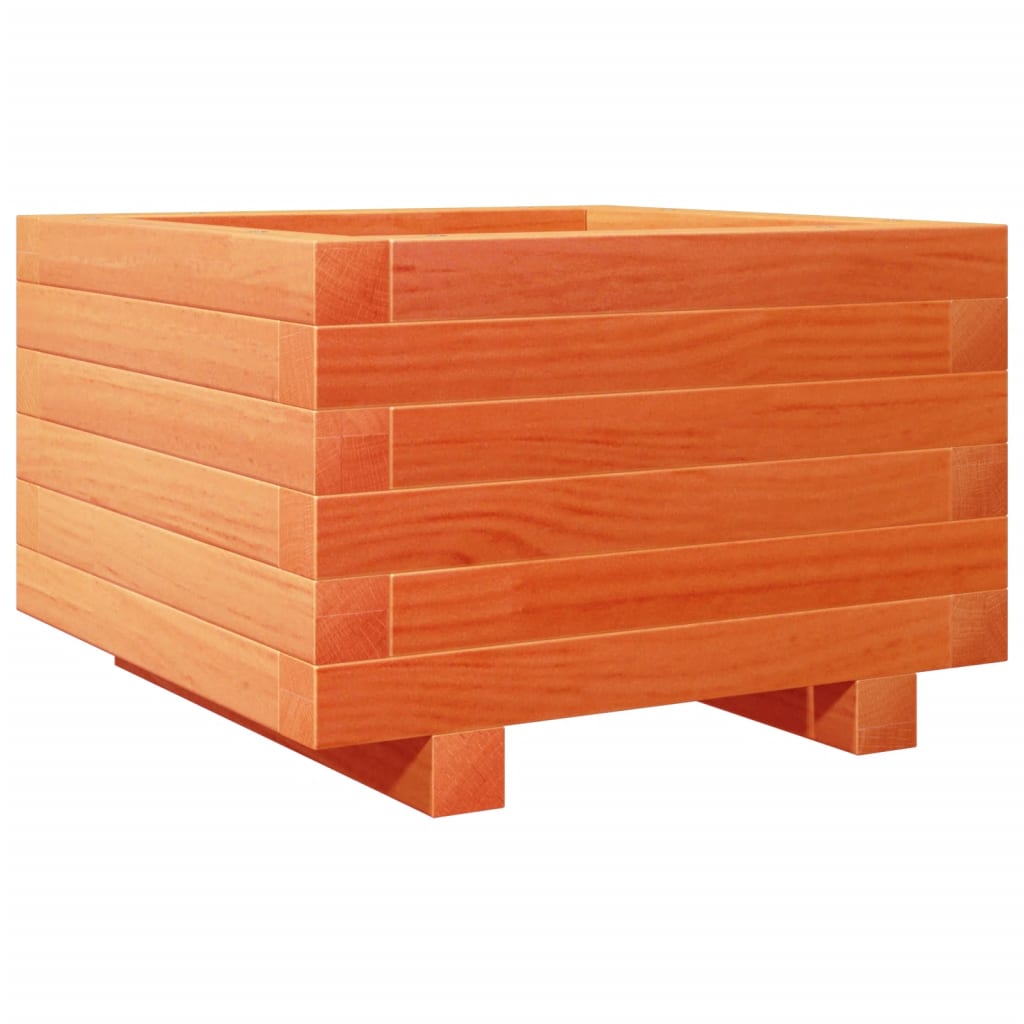 Vidaxx jardinière 40x40x26,5 cm bois de pin massif, marron lavé