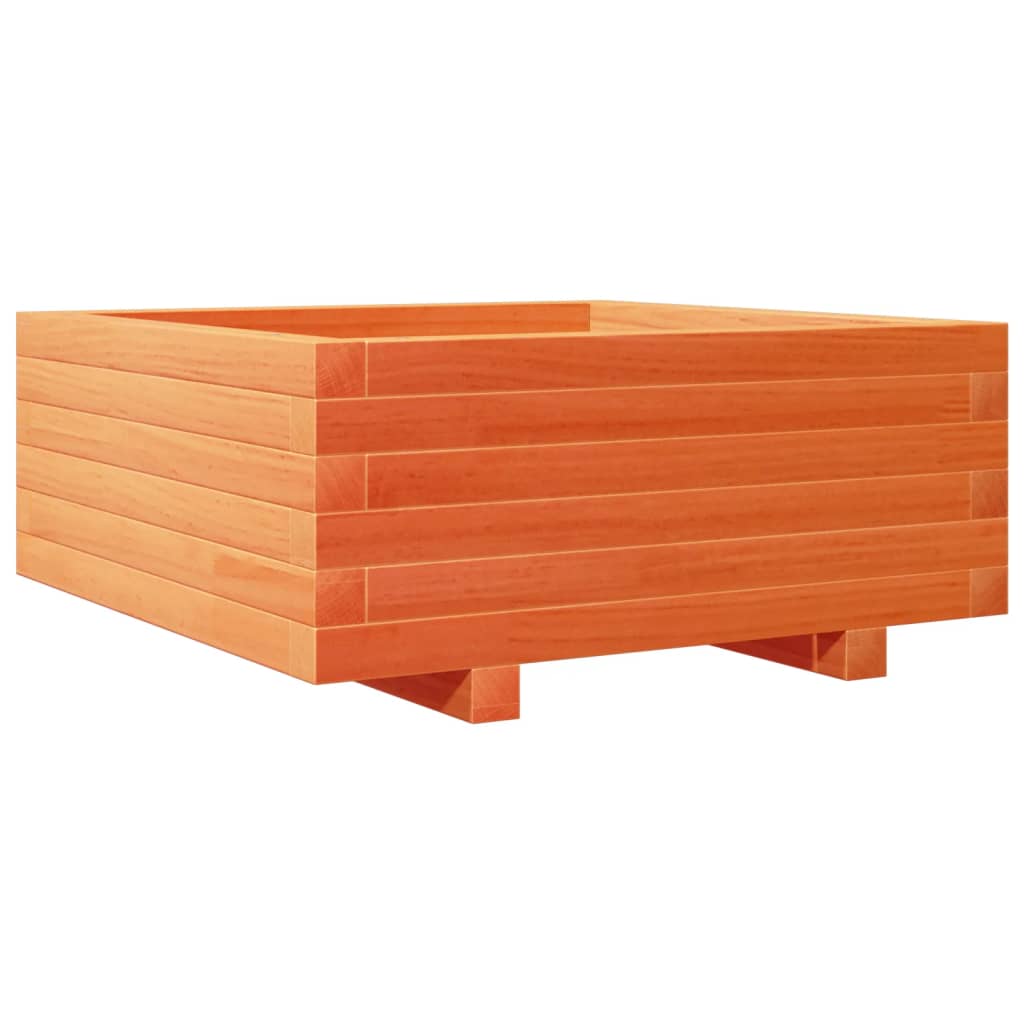 Vidaxx jardinière 60x60x26,5 cm bois de pin massif, marron lavé
