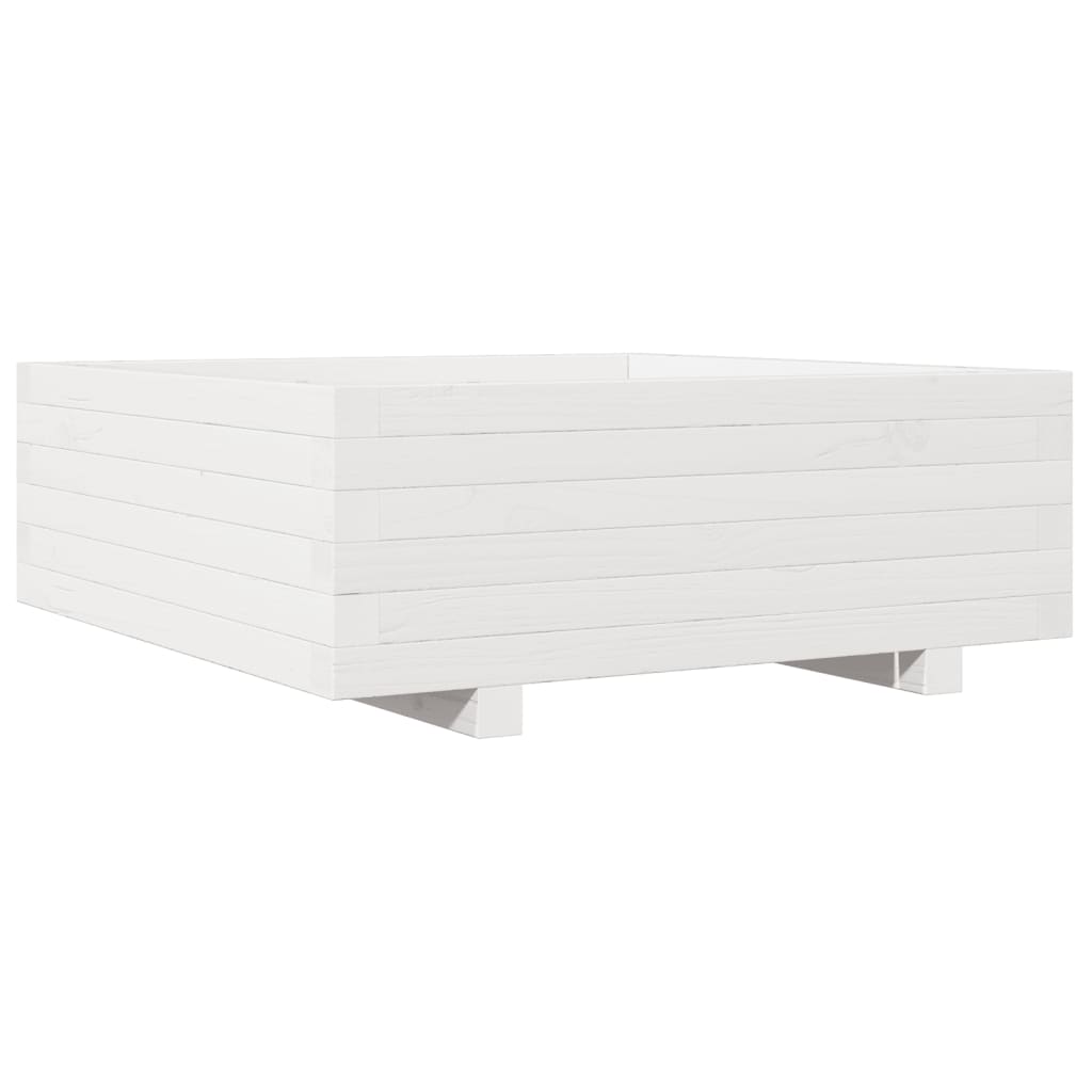 Vidaxx jardinière 70x70x26,5 cm bois de pin massif blanc