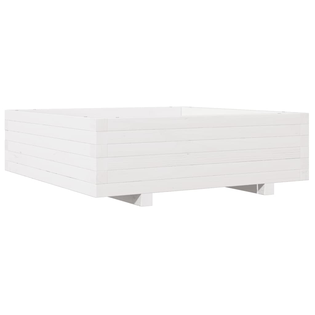 Vidaxx jardinière 80x80x26,5 cm bois de pin massif blanc