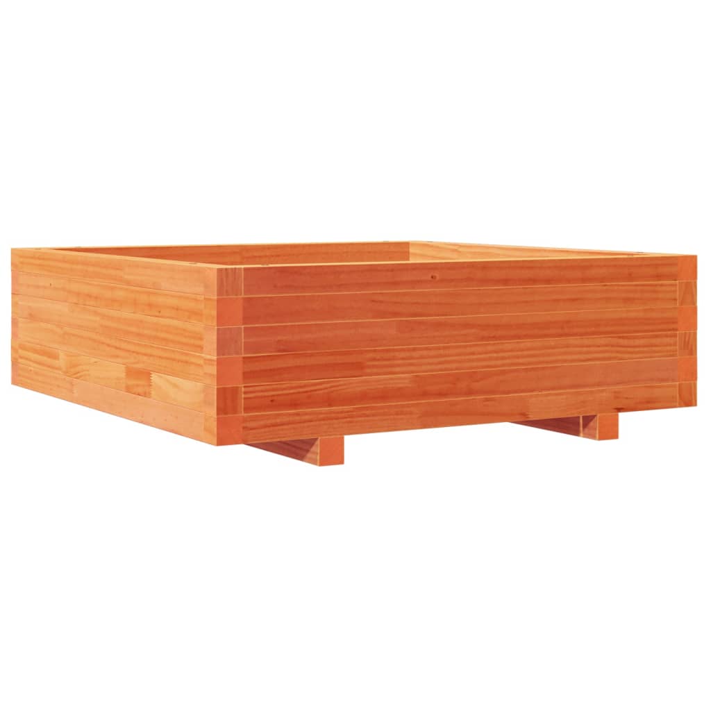 Vidaxx jardinière 80x80x26,5 cm bois de pin massif, marron lavé