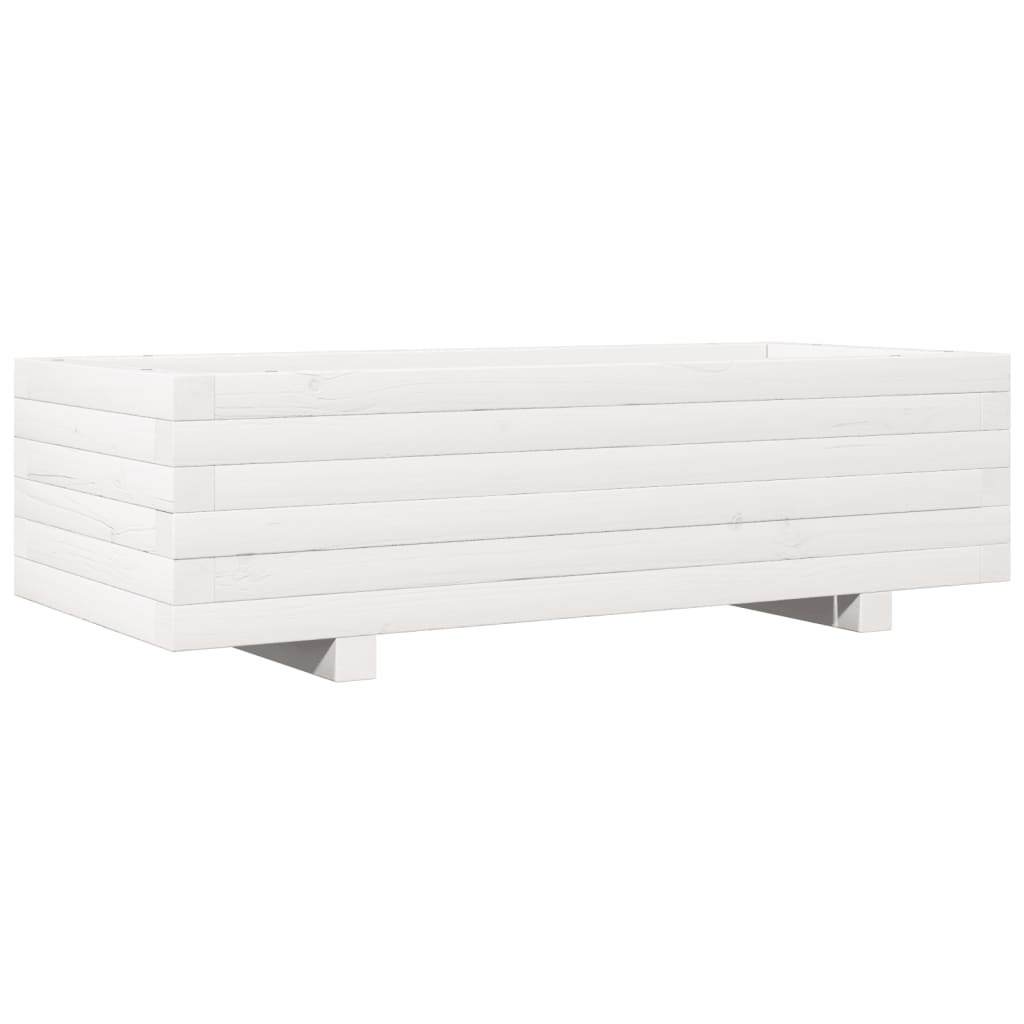 Vidaxx jardinière 90x40x26,5 cm bois de pin massif blanc