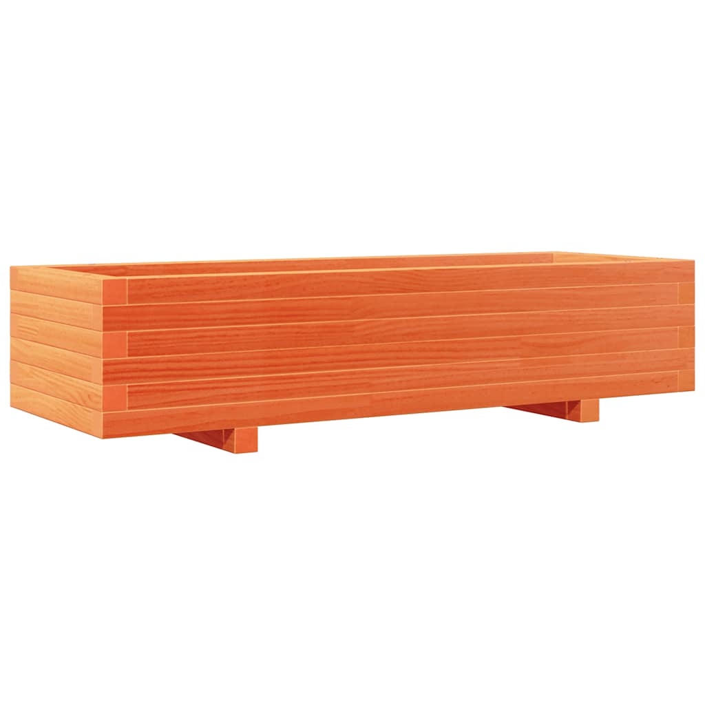 Vidaxx jardinière 110x40x26,5 cm bois de pin massif, marron lavé