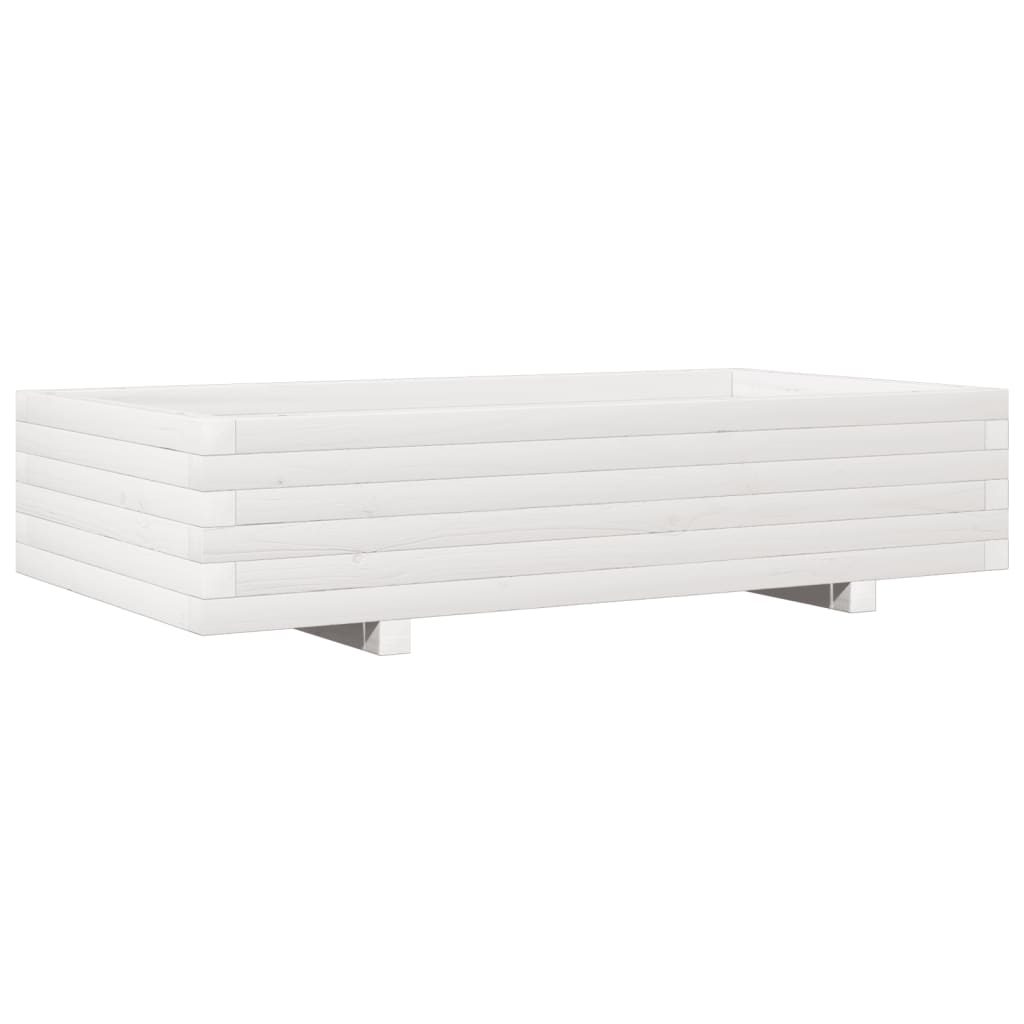Vidaxx jardinière 110x60x26,5 cm bois de pin massif blanc