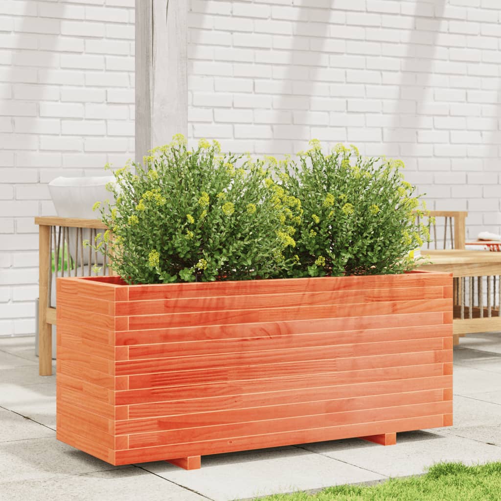 Vidaxx jardinière 110x40x49,5 cm bois de pin massif, marron lavé