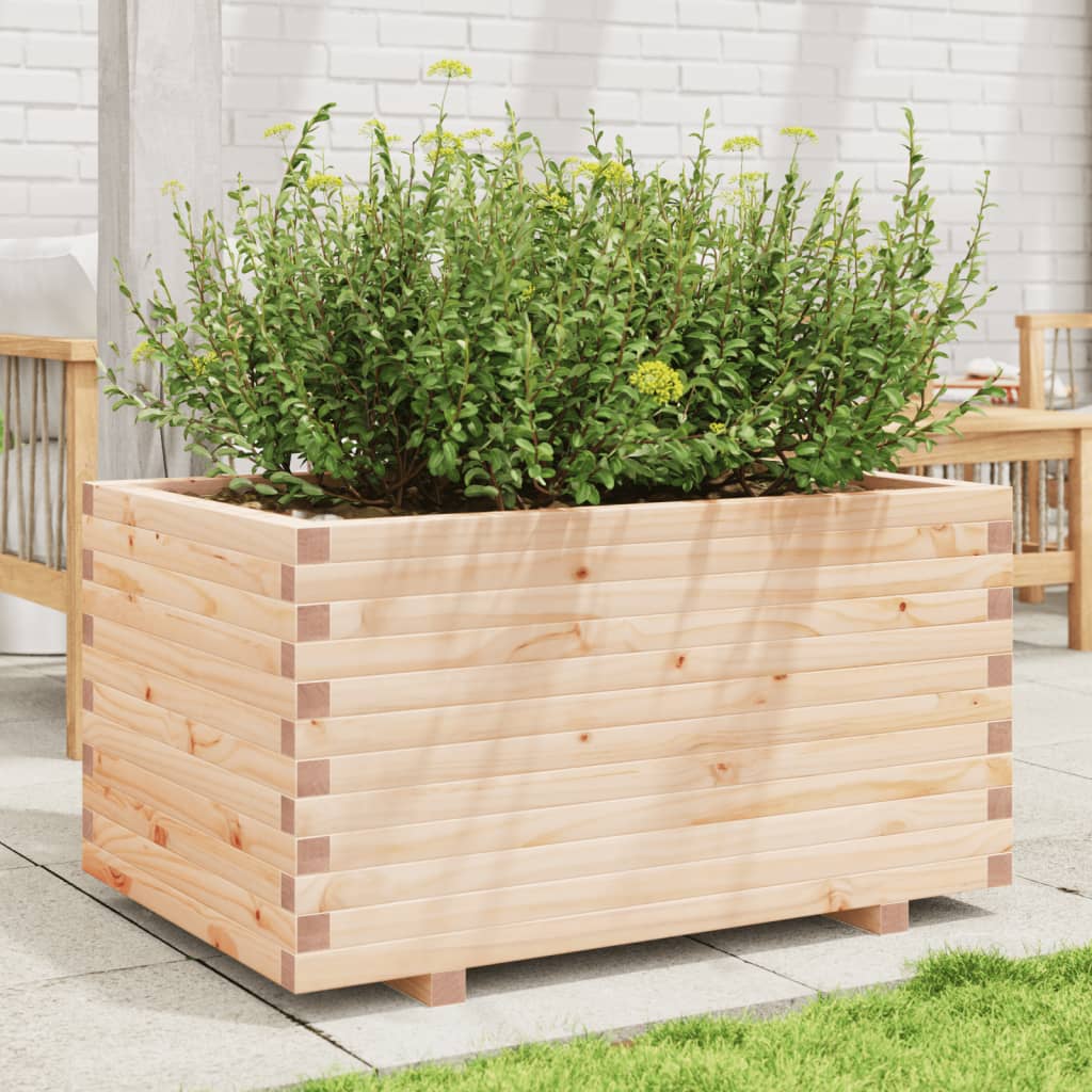 VidaXL Jardinière 90x60x49,5 cm bois de pin massif
