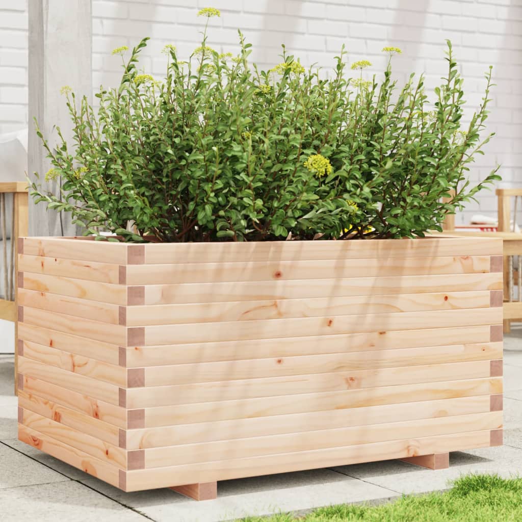 VidaXL Jardinière 90x60x49,5 cm bois de pin massif