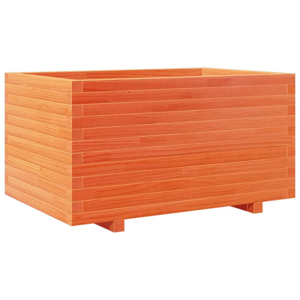 VidaXL Jardinière 90x60x49,5 cm bois de pin massif, marron lavé
