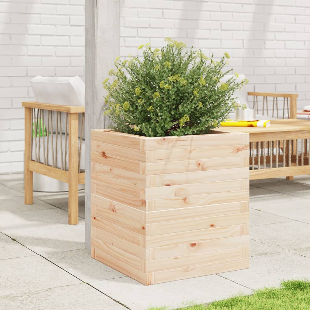 VidaXL Jardinière 40x40x46 cm bois de pin massif