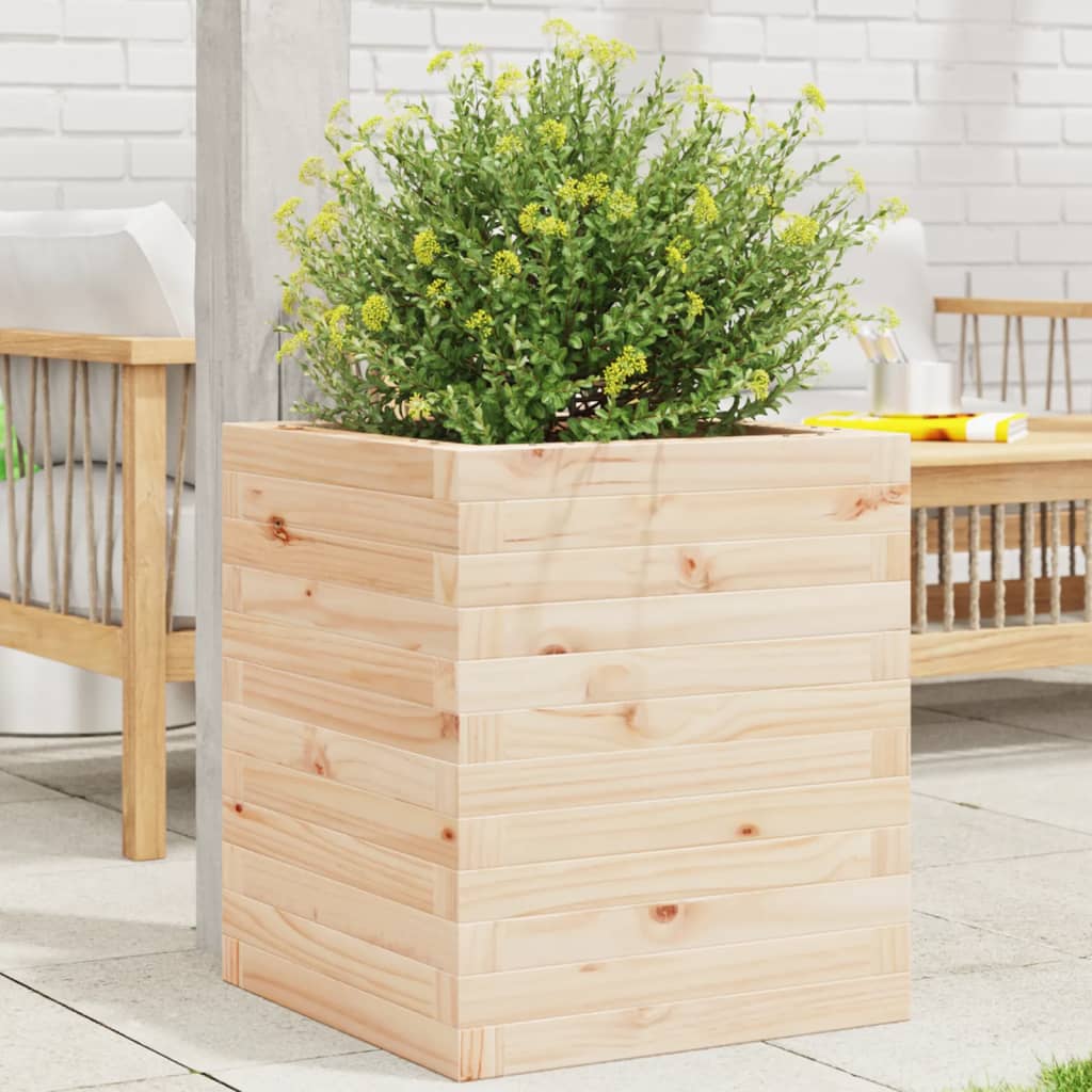 VidaXL Jardinière 40x40x46 cm bois de pin massif