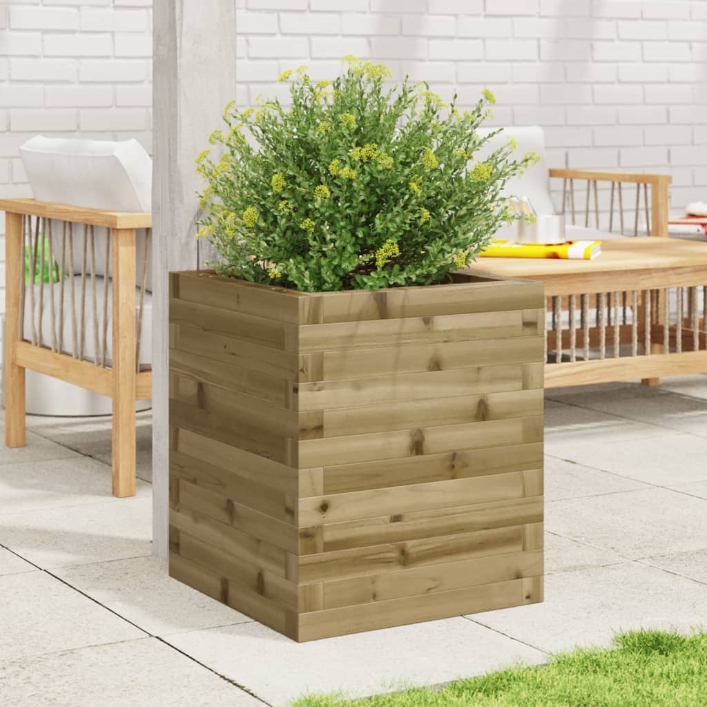 VidaXL Jardinière 40x40x46 cm bois de pin imprégné