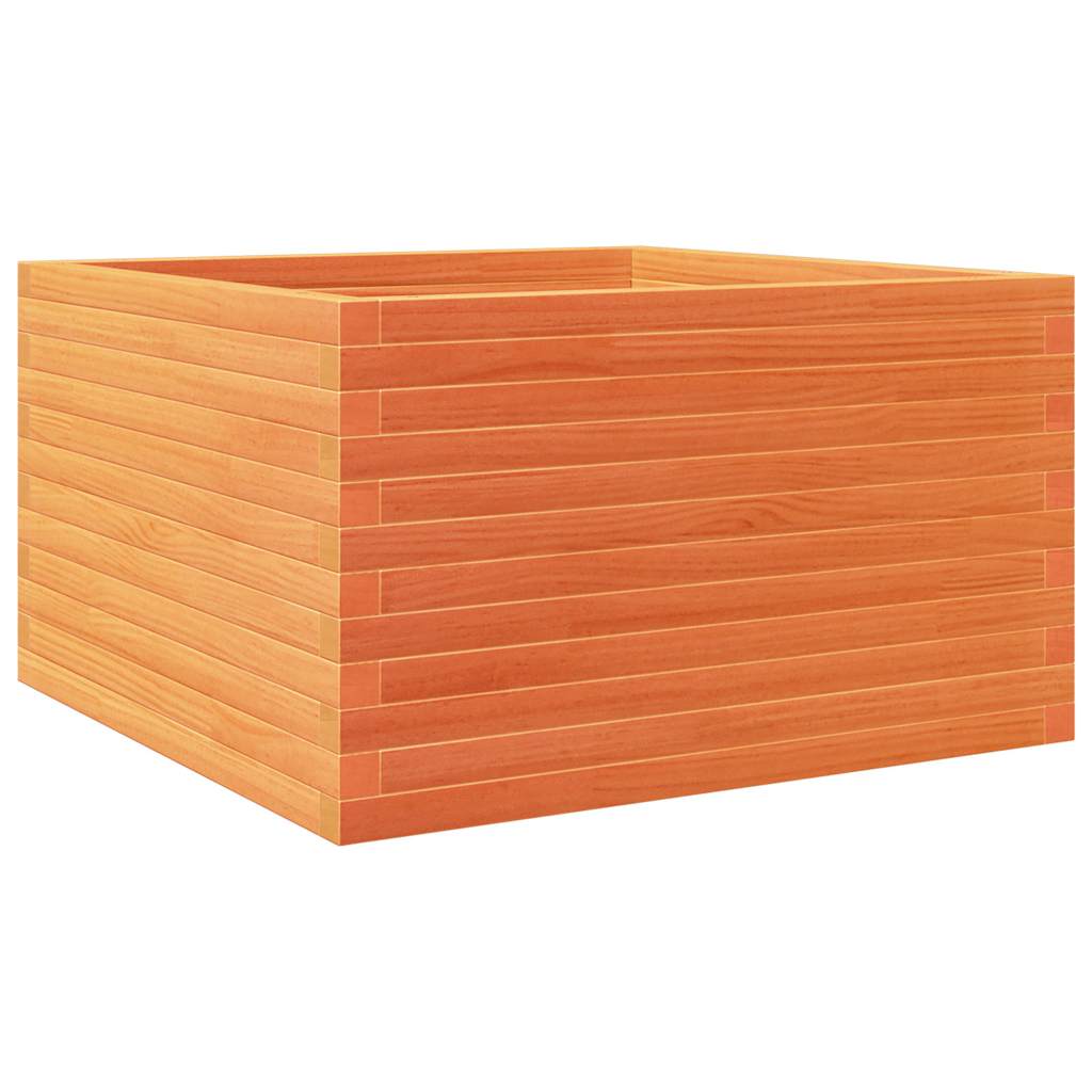 VidaXL Jardinière 80x80x46 cm bois de pin massif, marron lavé