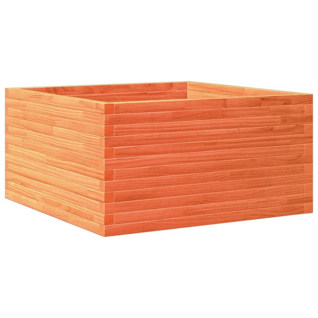 VidaXL Jardinière 90x90x46 cm bois de pin massif, marron lavé