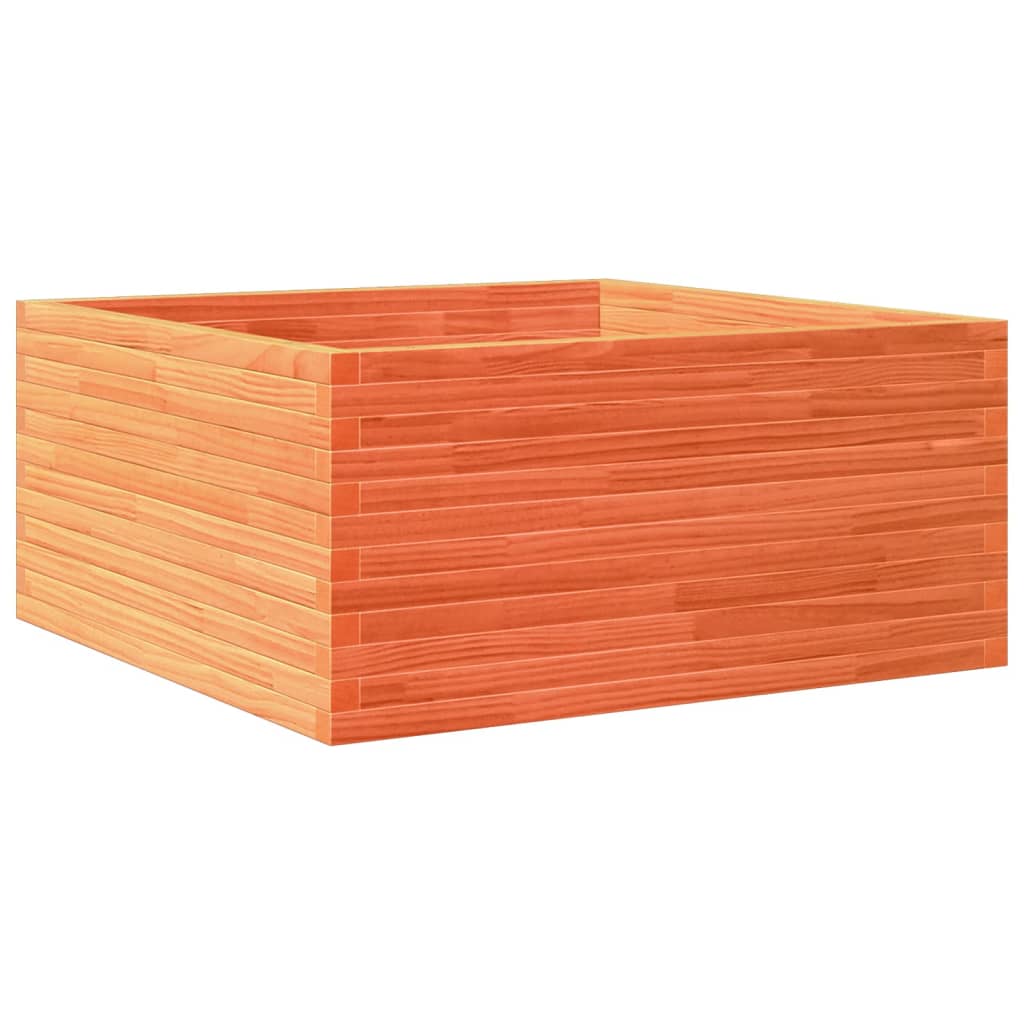 VidaXL Jardinière 100x100x46 cm bois de pin massif, marron lavé