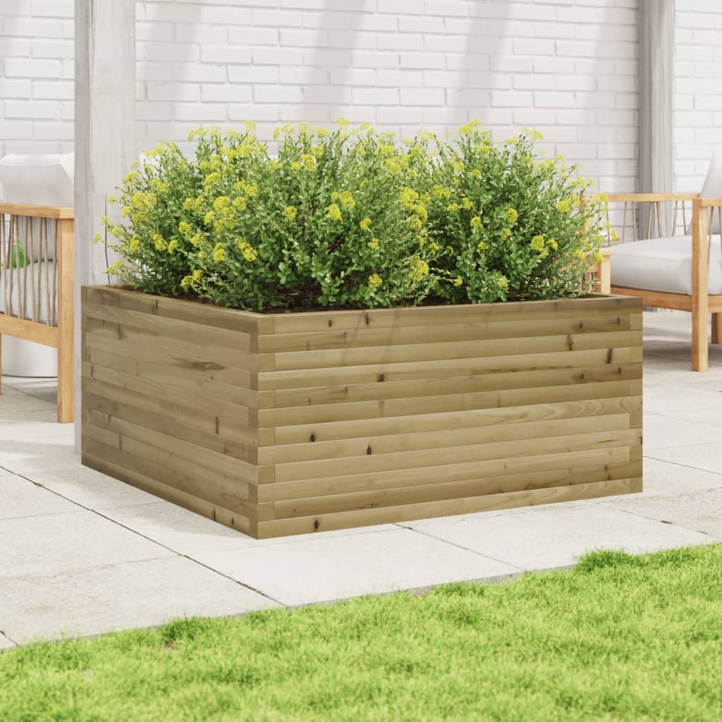 VidaXL Jardinière 100x100x46 cm bois de pin imprégné