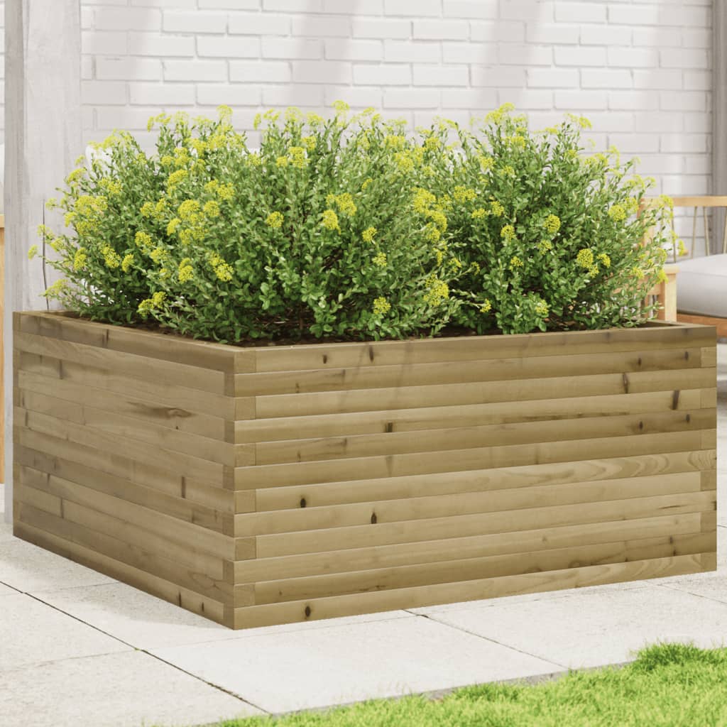 VidaXL Jardinière 100x100x46 cm bois de pin imprégné