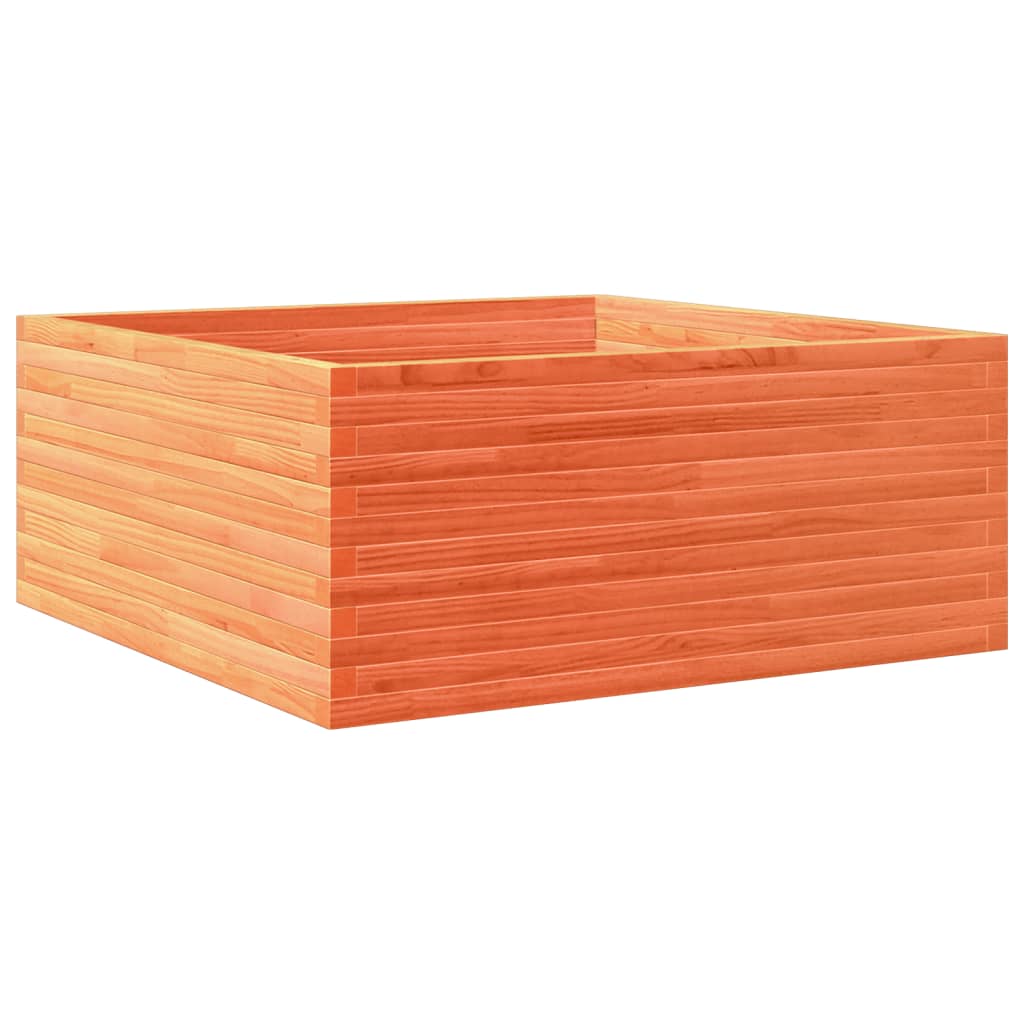 VidaXL Jardinière 110x110x46 cm bois de pin massif, marron lavé