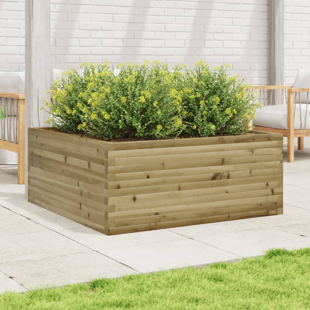 VidaXL Jardinière 110x110x46 cm bois de pin imprégné