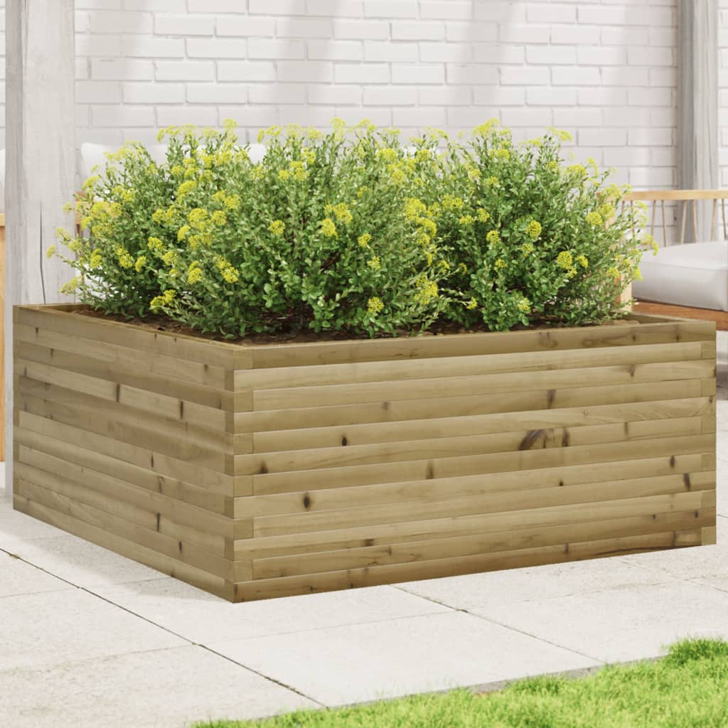 VidaXL Jardinière 110x110x46 cm bois de pin imprégné