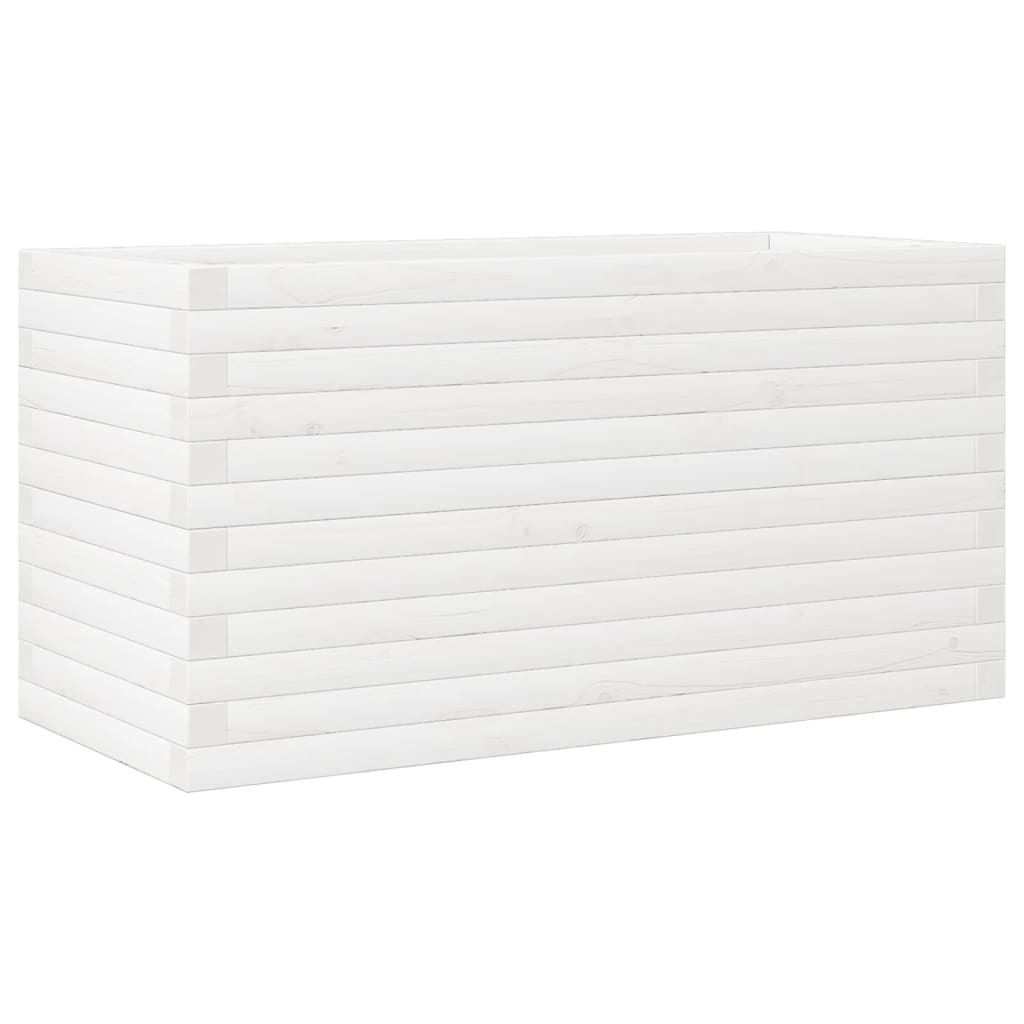 VidaXL Jardinière 90x40x46 cm bois de pin massif blanc