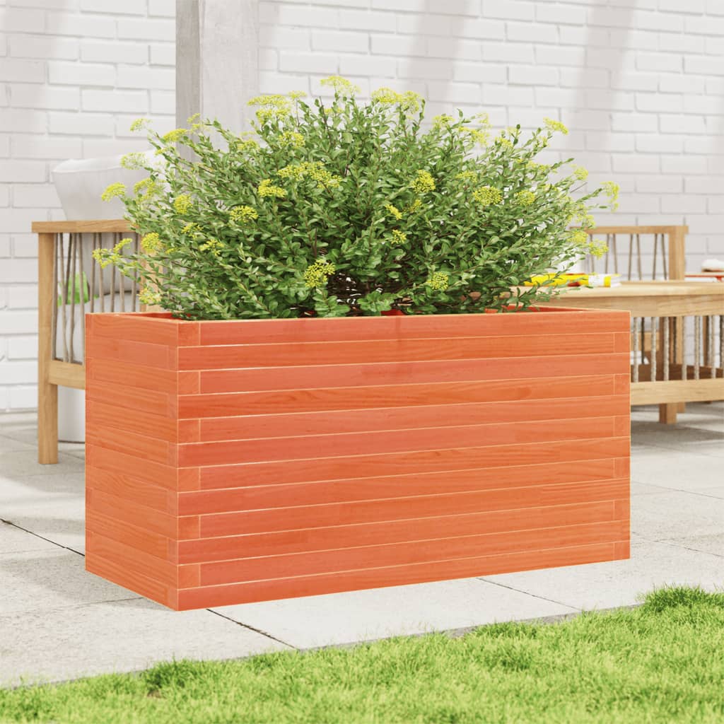 VidaXL Jardinière 90x40x46 cm bois de pin massif, marron lavé