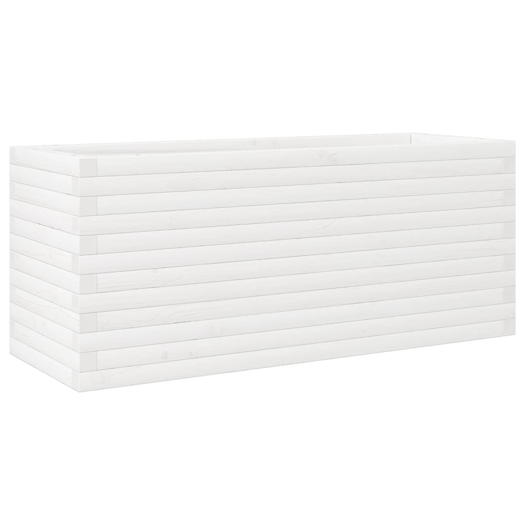 VidaXL Jardinière 110x40x46 cm bois de pin massif blanc