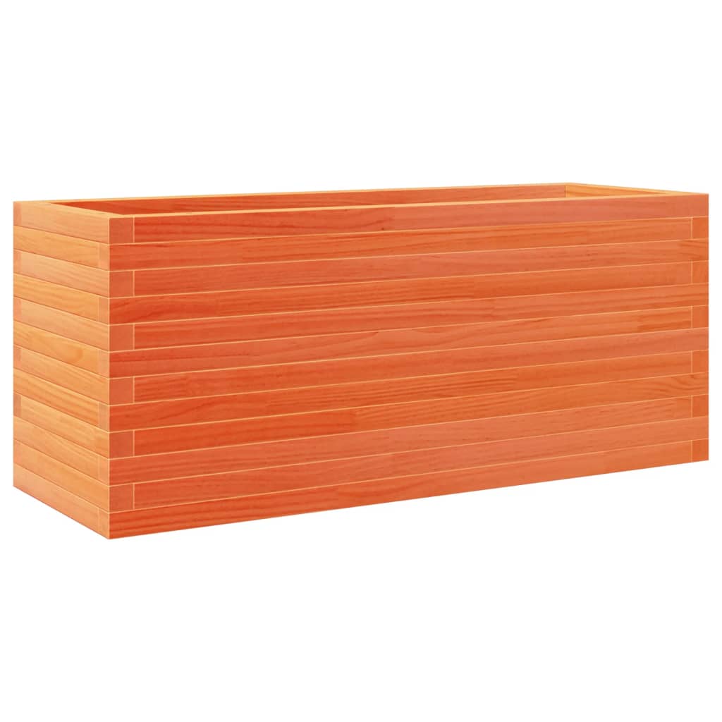 VidaXL Jardinière 110x40x46 cm bois de pin massif, marron lavé