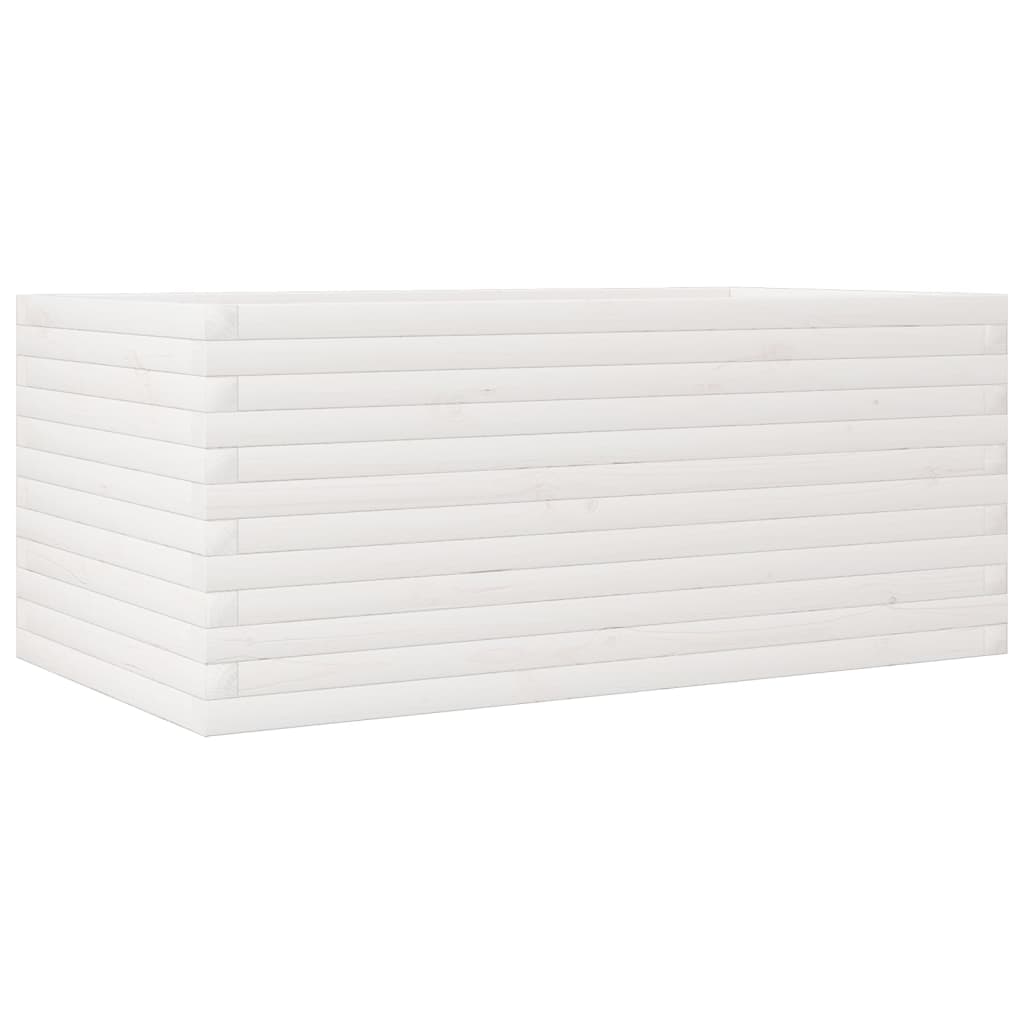 VidaXL Jardinière 110x60x46 cm bois de pin massif blanc