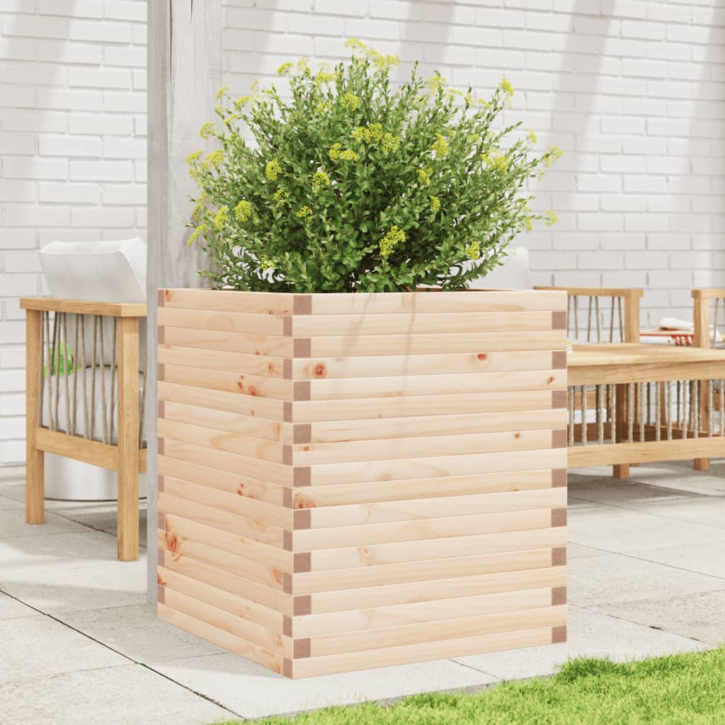 VidaXL Jardinière 60x60x68,5 cm bois de pin massif