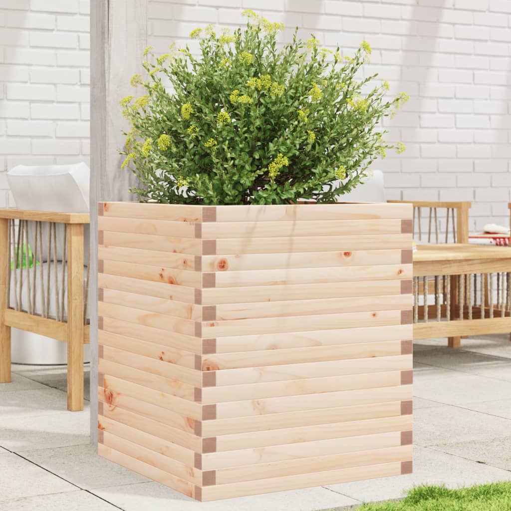 VidaXL Jardinière 60x60x68,5 cm bois de pin massif