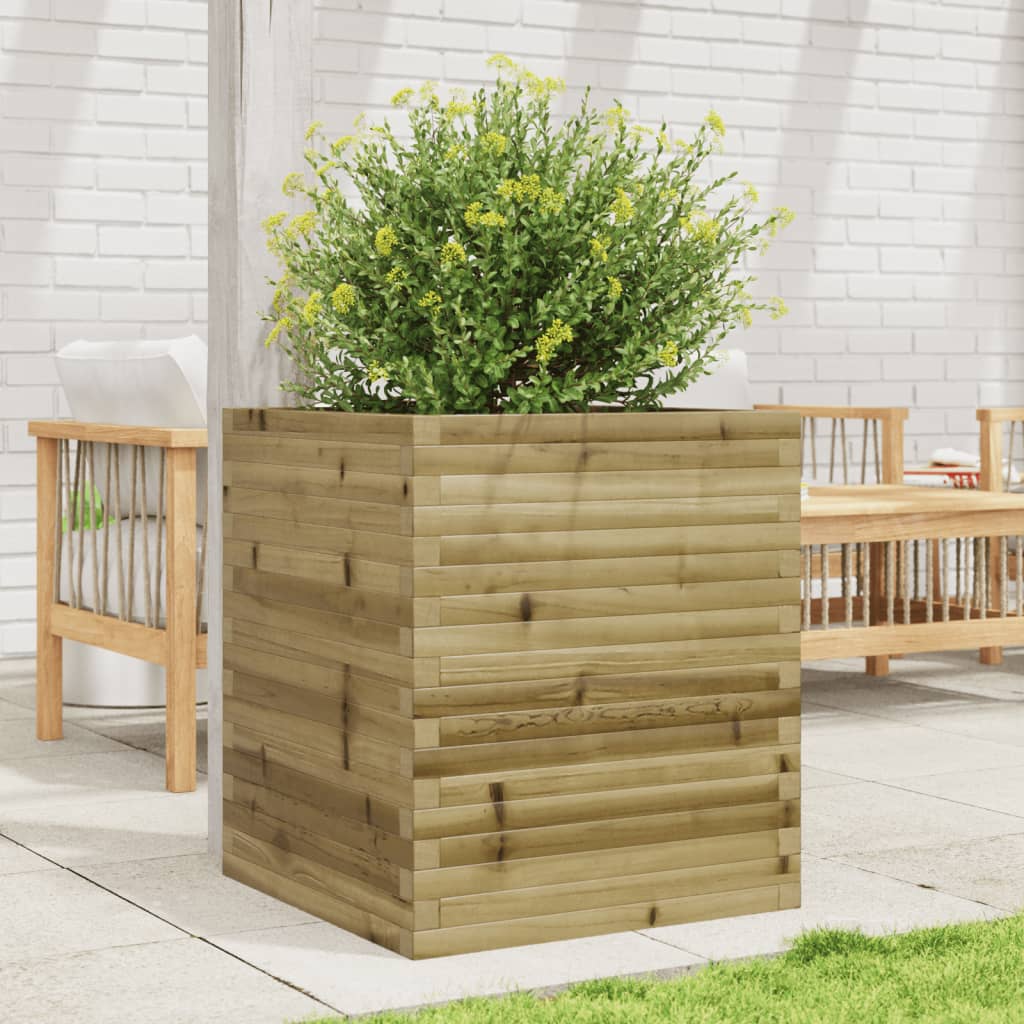 VidaXL Jardinière 60x60x68,5 cm bois de pin imprégné