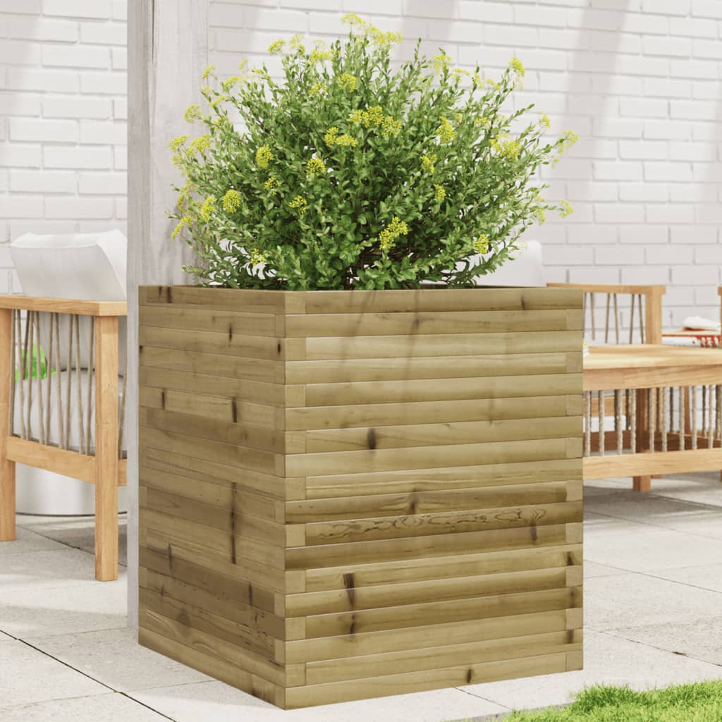 VidaXL Jardinière 60x60x68,5 cm bois de pin imprégné