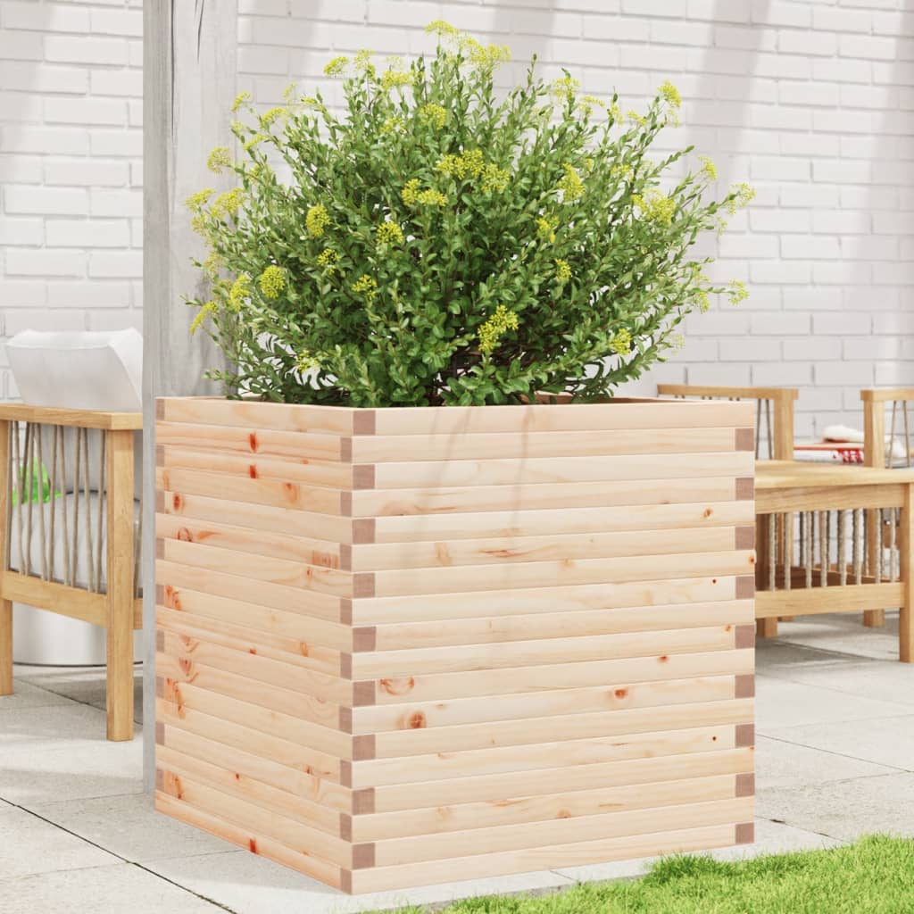 VidaXL Jardinière 70x70x68,5 cm bois de pin massif