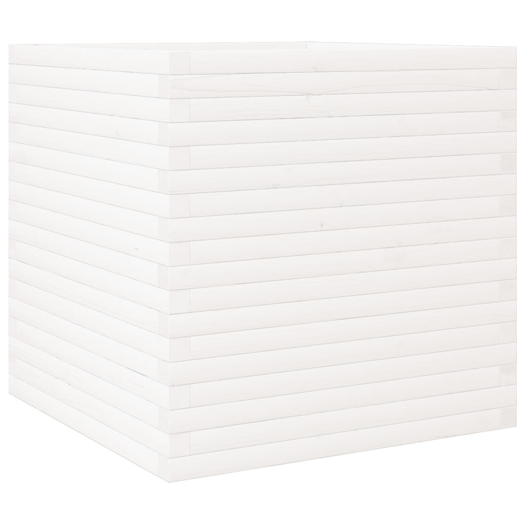 VidaXL Jardinière 70x70x68,5 cm bois de pin massif blanc