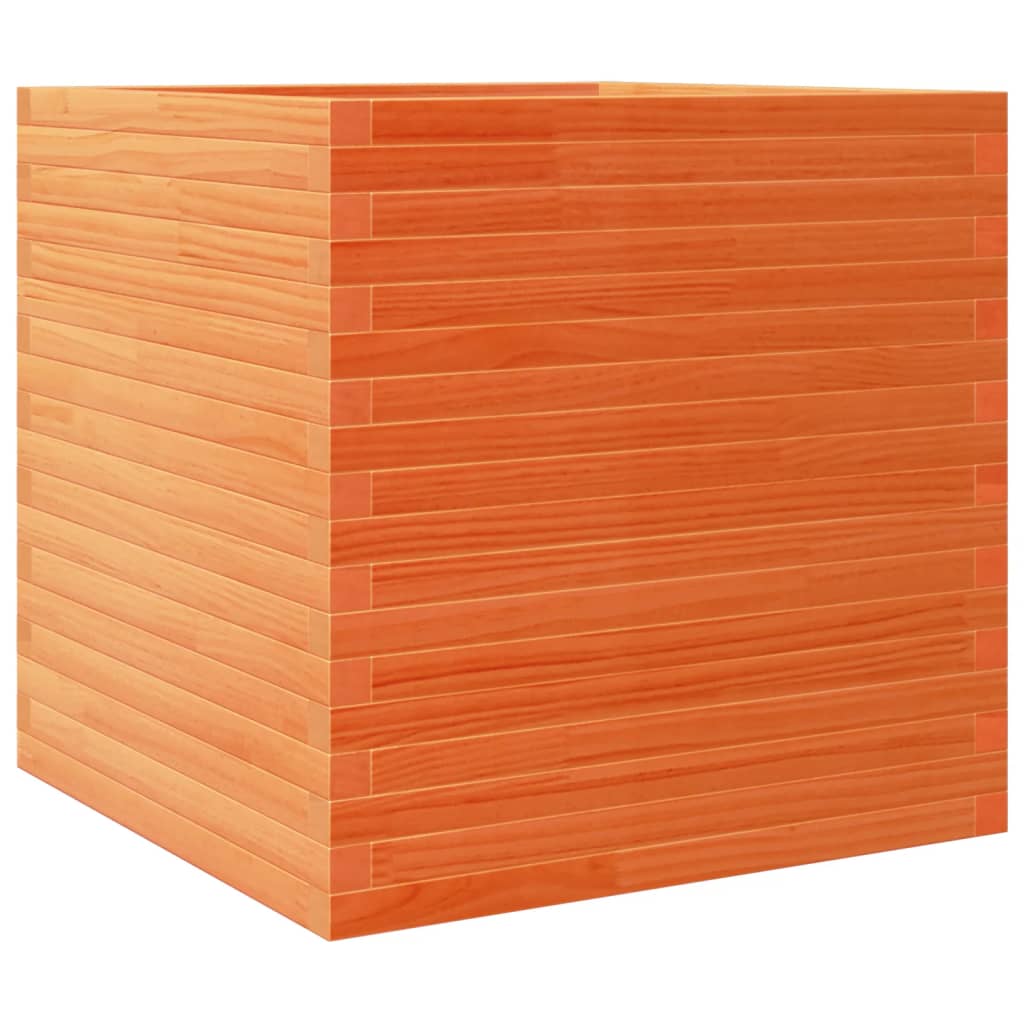 VidaXL Jardinière 70x70x68,5 cm bois de pin massif, marron lavé