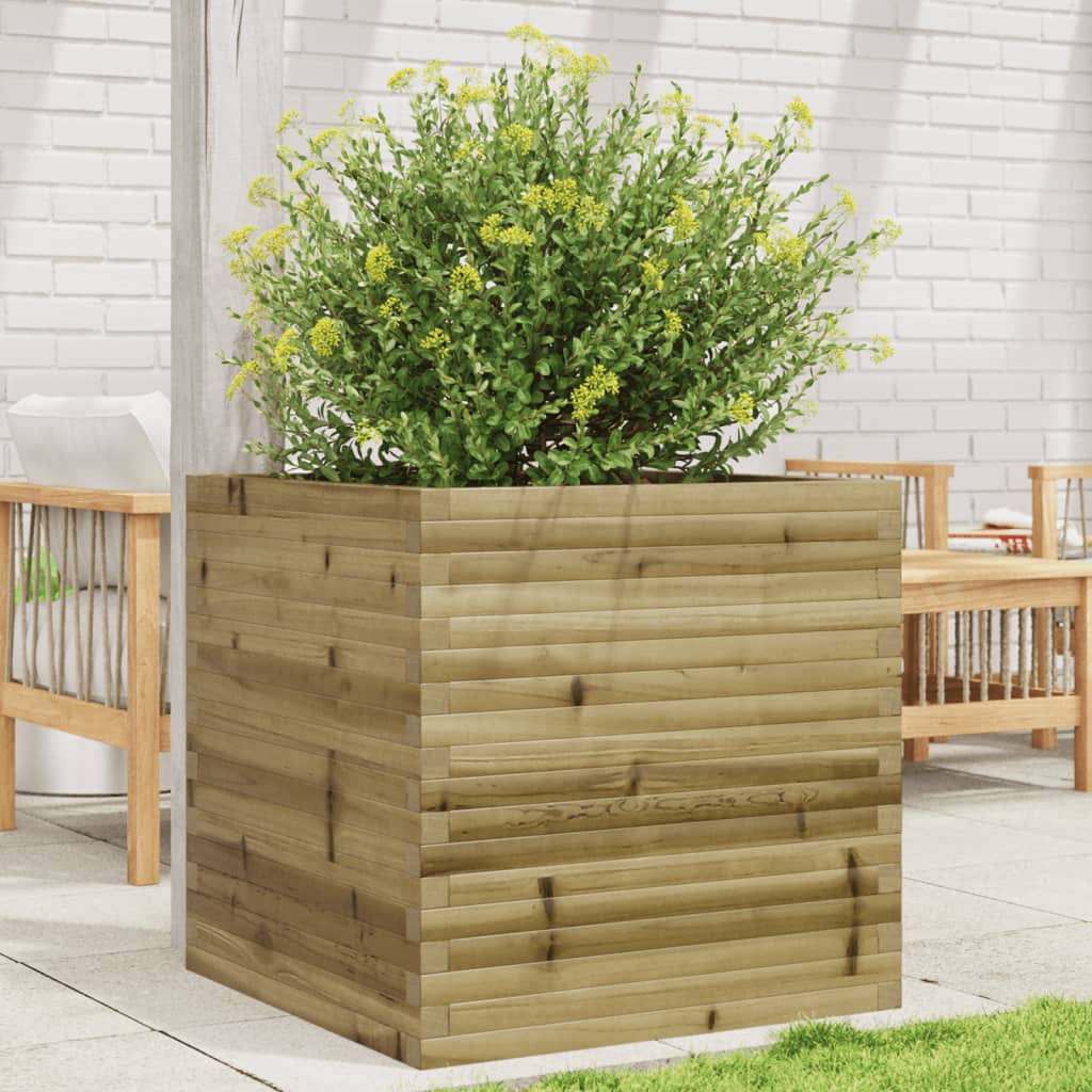 VidaXL Jardinière 70x70x68,5 cm bois de pin imprégné